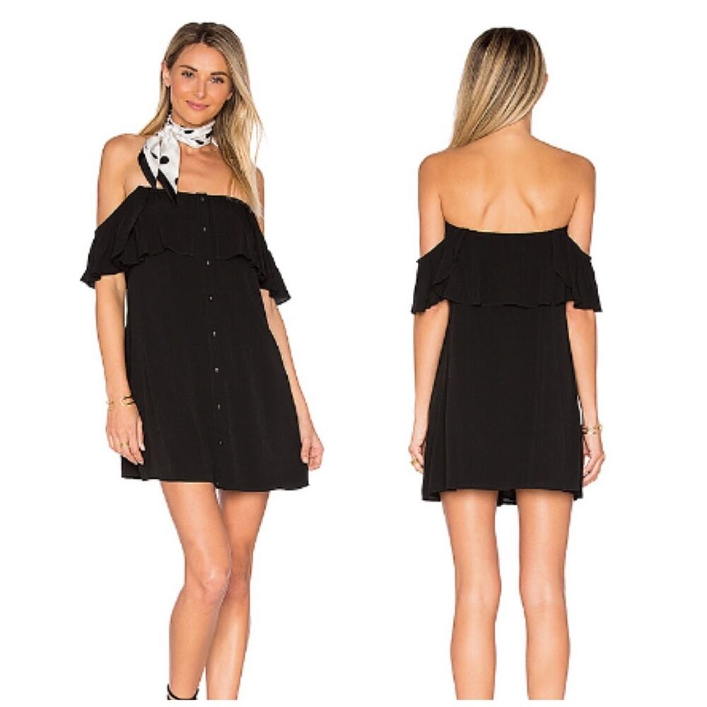 Privacy Please Norval Off-the-Shoulder Dress in Black